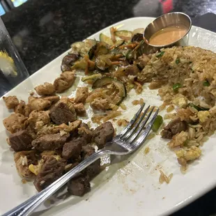 Chicken and steak hibachi. DELICIOUS!!!!