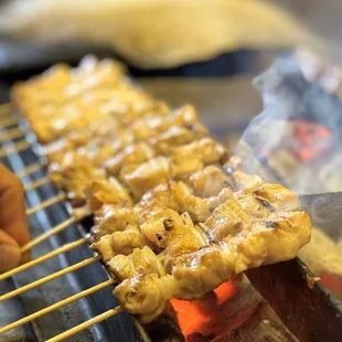 Momo on the grill