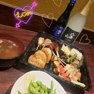 【Valentine special】
with Mio Sparkling Sake 300ml / $50.00, with Hakkaisan Sparkling Nigori 720ml / $97.00