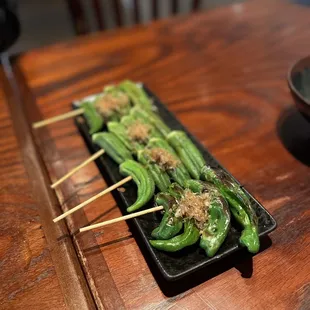 Okra and peppers