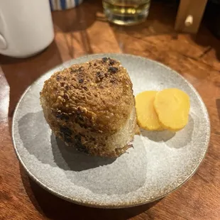 Grilled rice ball