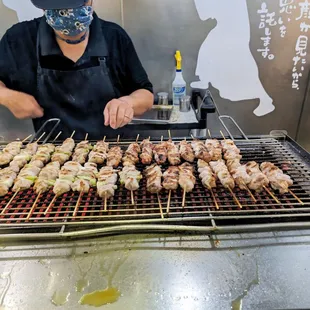 Fresh chicken being prepared