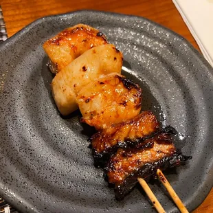 Scallop, eel, shrimp