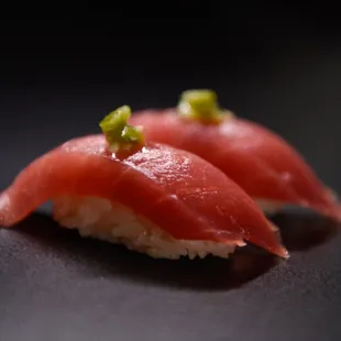 Big Eye Tuna with wasabi Kizami