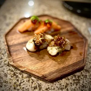 a plate of food on a counter