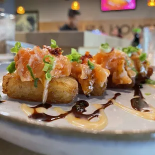 Crispy Rice w/ salmon $12