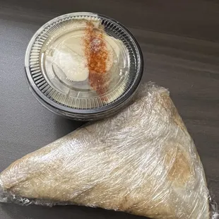 Hummus and pita bread