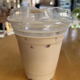 Iced vanilla latte