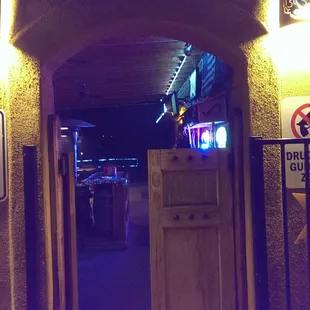 Entrance to the outdoor patio.