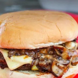 Mushroom Swiss Burger