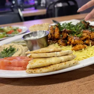 a plate of food on a table