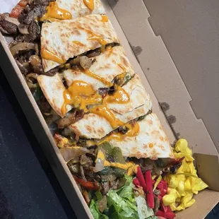 Weso&apos;s quesadillas $16.99 hugee portion &amp; scrumptious!