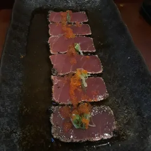 Tuna tataki... too peppery