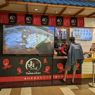 Food stall inside supermarket