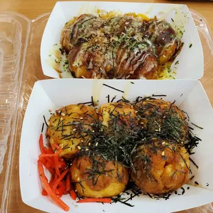 Combo takoyaki special ($13.50 for 2 types of 5pc takoyaki)