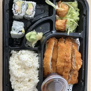 Tonkatsu bento box (lunch)