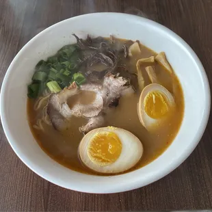 Red Lava Ramen (spicy pork broth)