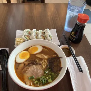 Lava Ramen and Mt Si Roll.