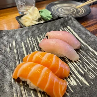 Salmon and Yellow Tail Nigiri