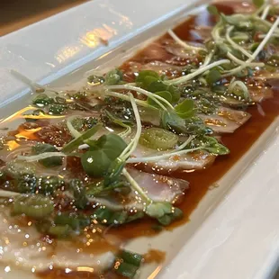 white fish carpaccio