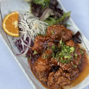 honey sriracha chicken karaage