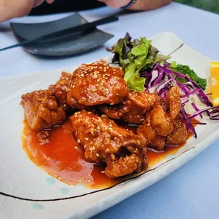 Honey Sriracha Chicken Karaage