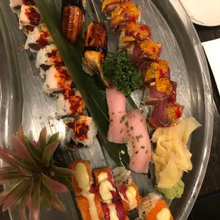 Top left - Supreme Bottom left - Ocean Top middle- Eel Bottom middle - Yellowtail  Right - Lover