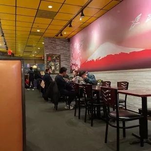 The seating area