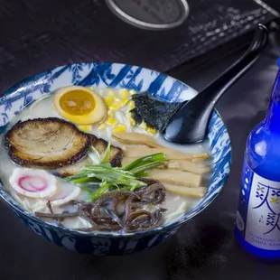 Traditional Japanese tonkotsu ramen.