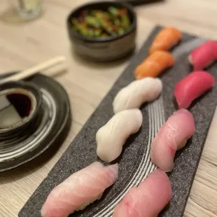 a variety of sushi