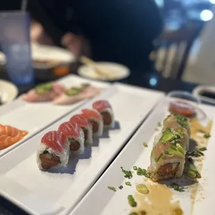 a variety of sushi