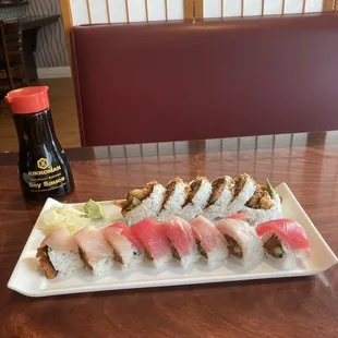 sushi and sashimi, food, sashimi, sushi