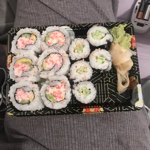 California and kappa maki roll. Very good!!!