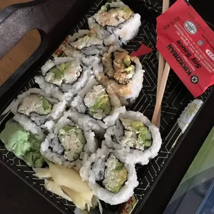 Two California Rolls - real crab