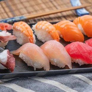 a variety of sushi