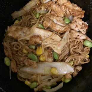 Chicken yakisoba
