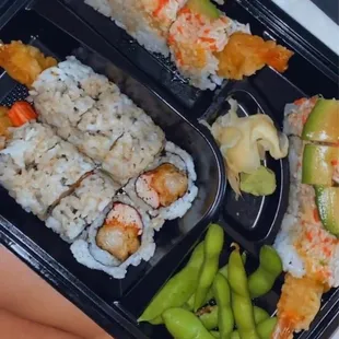 Shrimp Tempura Roll and Hawaii roll