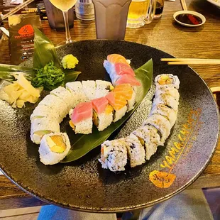 Philadelphia roll, Rainbow roll, Super Duper roll