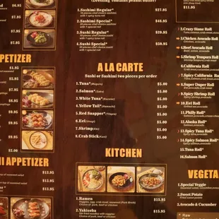 Menu 1.23