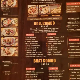 Menu 1.23