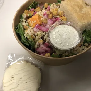 Box lunch with sweet potato bowl and cookie