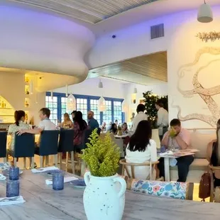 View from the central communal table