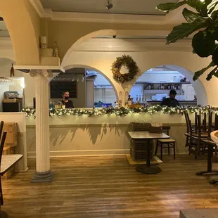 a view of the dining room