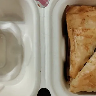 Phenomenal baklava, huge, stuffed with pistachios and the flaky phyllo...TDF!