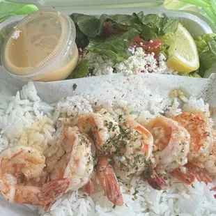 Garlic Shrimp Plate
