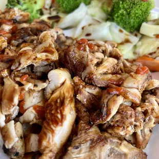 Large Chicken Veggie plate: great!