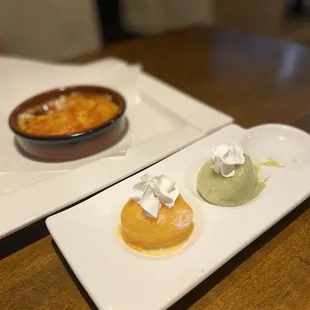 Mochi Ice Cream and Creme Brûlée