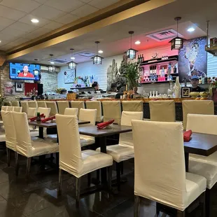 the dining area