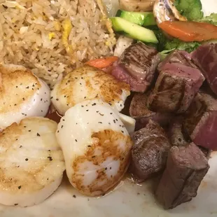 Scallops and Filet Hibachi