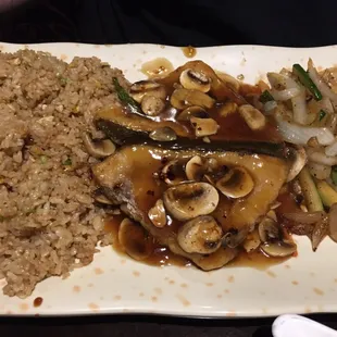 Swordfish Steak Hibachi dinner.